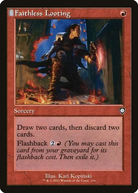Faithless Looting, Magic card BRC 116 — The Brothers' War Commander set
