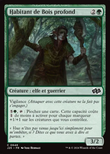Habitant de Bois profond, carte Magic J25 648 — extension Foundations Jumpstart