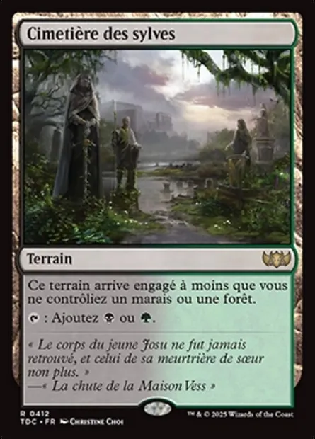 Cimetière des sylves, carte Magic TDC 412 — extension Tarkir: Dragonstorm Commander
