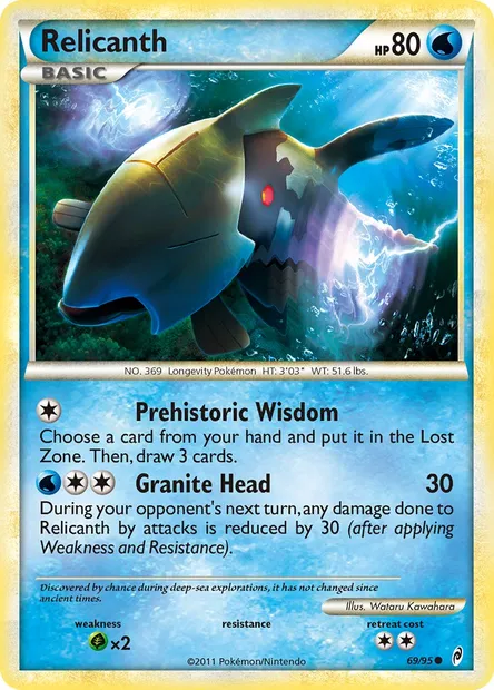 Relicanth, Pokémon card CL 69 — Call of Legends set