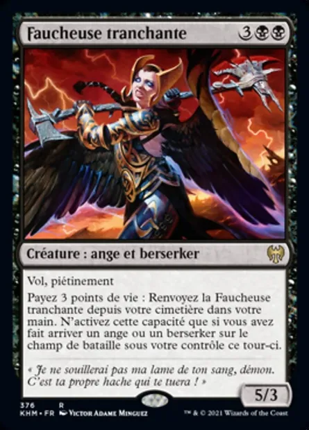 Faucheuse tranchante, carte Magic KHM 376 — extension Kaldheim