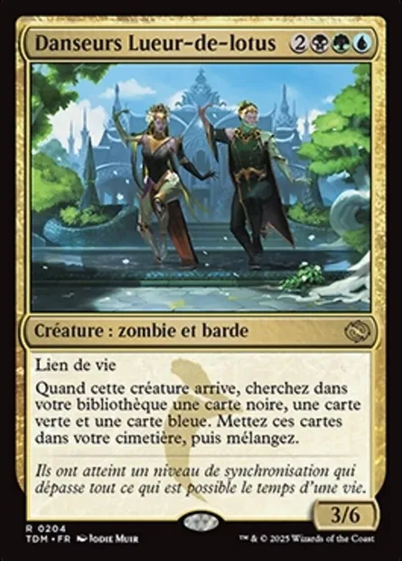 Danseurs Lueur-de-lotus, carte Magic TDM 204 — extension Tarkir: Dragonstorm