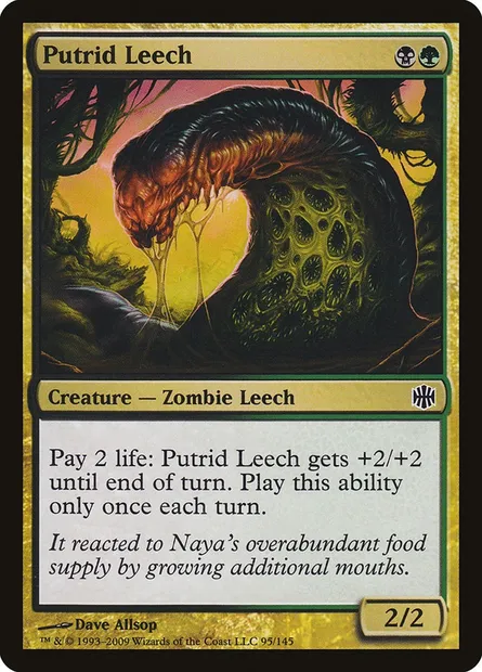 Putrid Leech, Magic card ARB 95 — Alara Reborn set