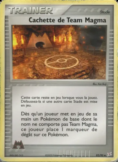 Cachette de Team Magma, carte Pokémon MA 83 — extension EX Team Magma vs Team Aqua