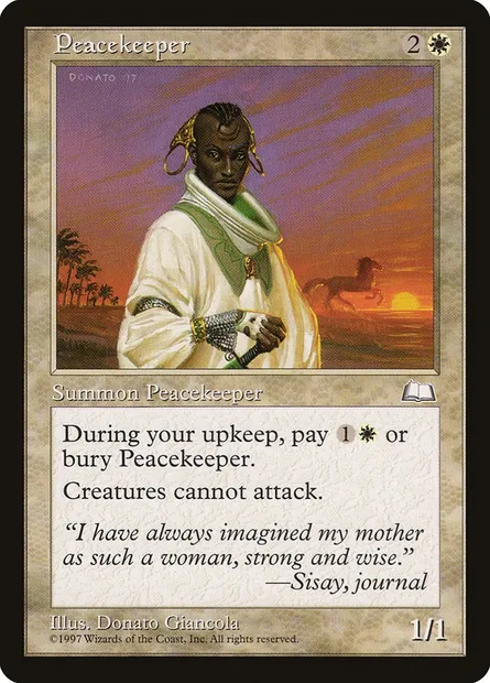 Peacekeeper, Magic card WTH 22 — Weatherlight set