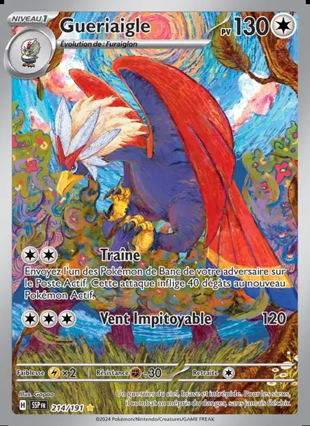Gueriaigle, carte Pokémon SSP 214 — extension Étincelles Déferlantes