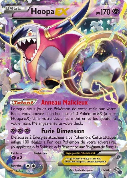 Hoopa EX, carte Pokémon AOR 36 — extension Origines Antiques