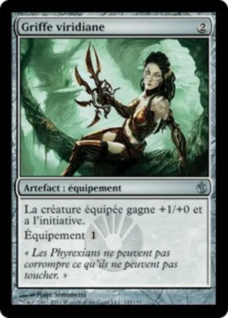 Griffe viridiane, carte Magic MBS 143 — extension Mirrodin assiégé