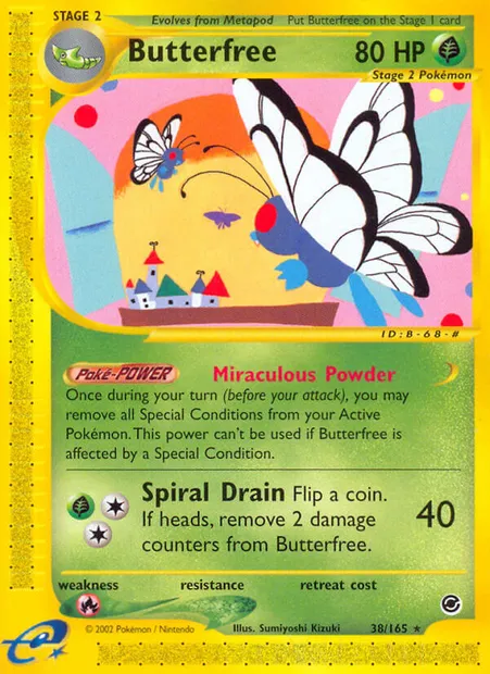 Butterfree, Pokémon card EX 38 — Expedition Base Set set