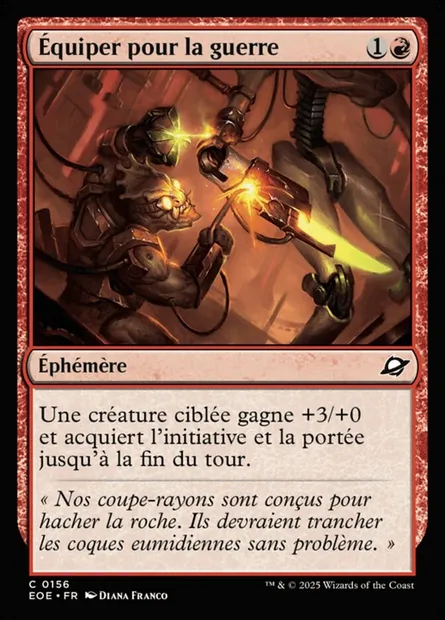 Équiper pour la guerre, carte Magic EOE 156 — extension Edge of Eternities
