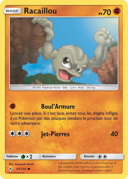Racaillou, carte Pokémon UNB 87 — extension Alliance Infaillible