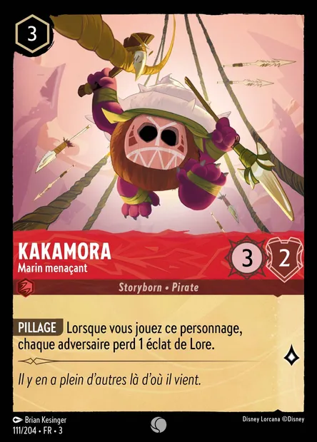 Kakamora - Marin menaçant, carte Disney Lorcana CH3-111 — extension Les Terres d'Encres