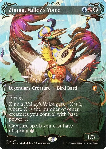 Zinnia, Voix de Vallée, carte Magic BLC 104 — extension Bloomburrow Commander