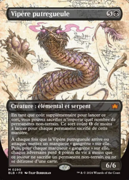 Vipère putregueule, carte Magic BLB 290 — extension Bloomburrow