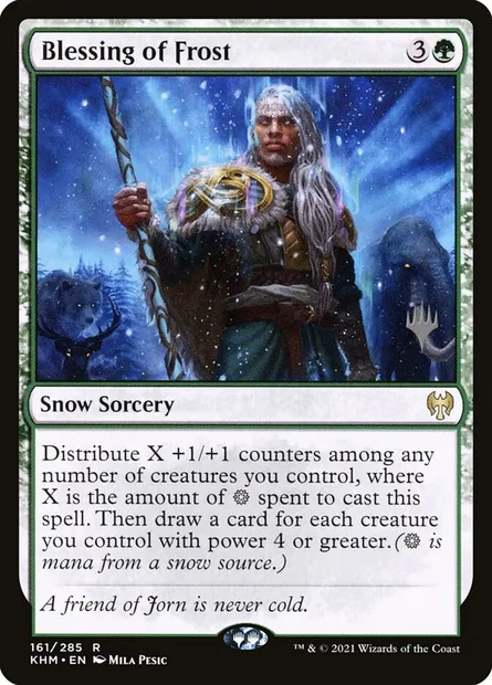 Bénédiction de gel, carte Magic PKHM 161p — extension Kaldheim Promos