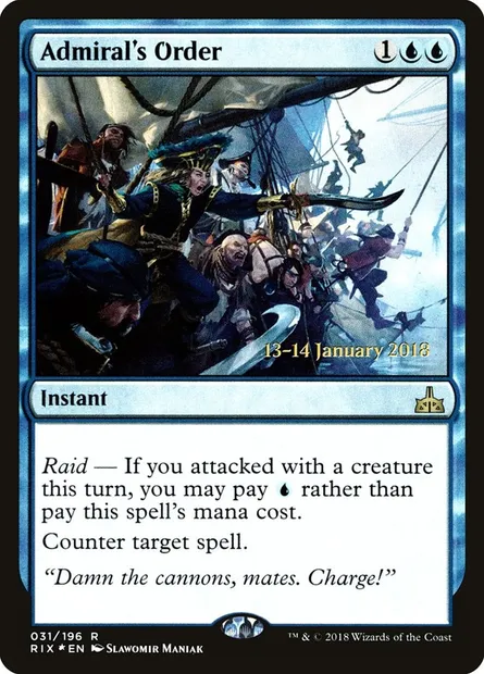 Admiral's Order, Magic card PRIX 31s — Rivals of Ixalan Promos set
