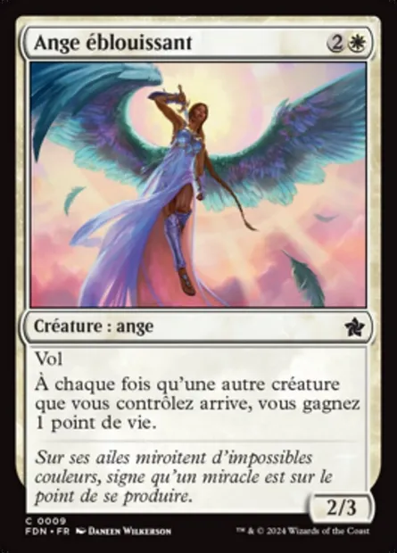 Ange éblouissant, carte Magic FDN 9 — extension Foundations