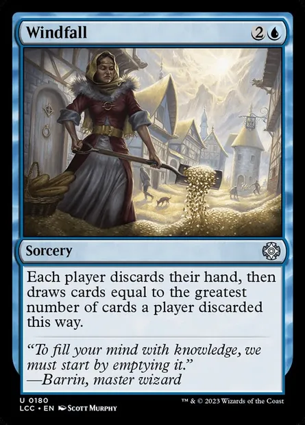 Windfall, Magic card LCC 180 — The Lost Caverns of Ixalan Commander set