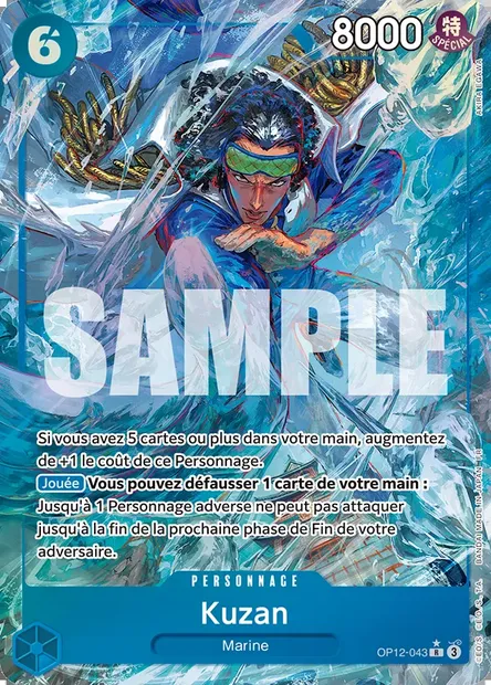 Kuzan, carte One Piece OP12-043 — extension L'HÉRITAGE DU MAÎTRE