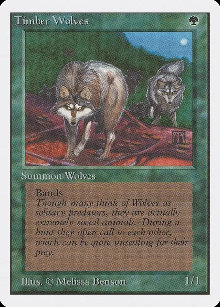 Timber Wolves, Magic card 2ED 220 — Unlimited Edition set