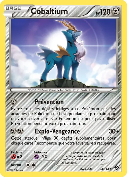 Cobaltium, carte Pokémon STS 74 — extension Offensive Vapeur