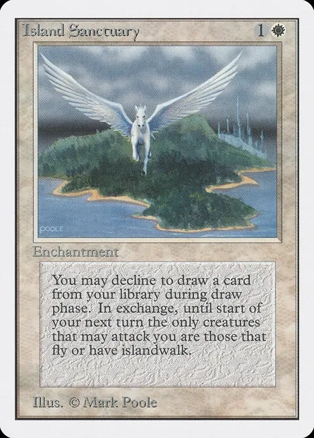 Ile sanctuaire, carte Magic 2ED 26 — extension Unlimited Edition