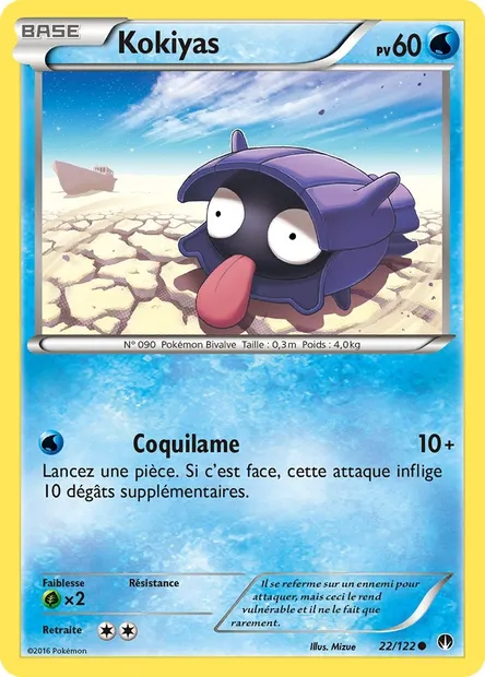 Kokiyas, carte Pokémon BKP 22 — extension Rupture Turbo
