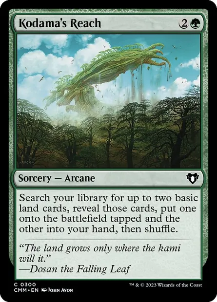 Portée du kodama, carte Magic CMM 300 — extension Commander Masters