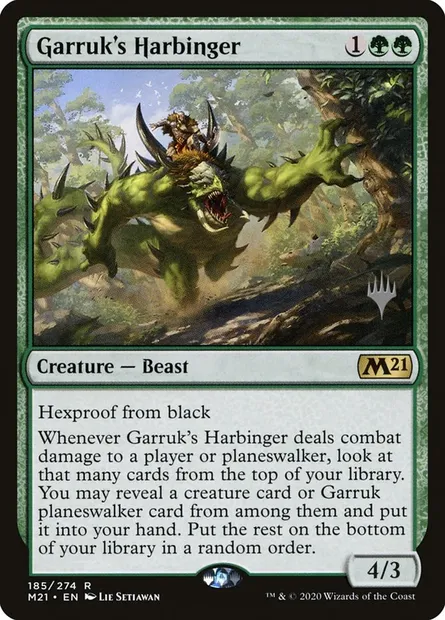 Garruk's Harbinger, Magic card PM21 185p — Core Set 2021 Promos set