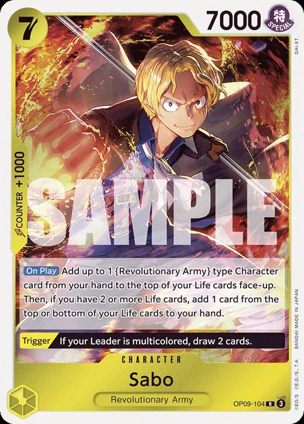 Sabo, One Piece card OP09-104 — EMPERORS IN THE NEW WORLD set