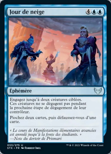 Jour de neige, carte Magic STX 53 — extension Strixhaven: l'Académie des Mages