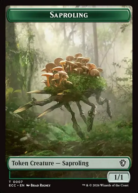 Saproling, carte Magic TECC 7 — extension Lorwyn Eclipsed Commander Tokens