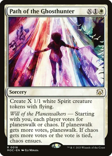 Path of the Ghosthunter, Magic card MOC 18 — March of the Machine Commander set