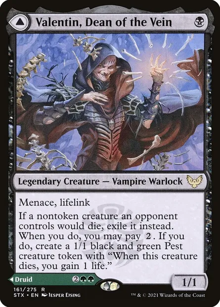 Valentin, Dean of the Vein // Lisette, Dean of the Root, Magic card STX 161 — Strixhaven: School of Mages set