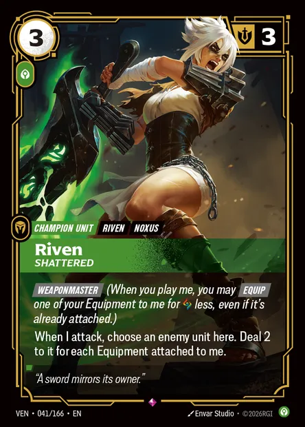 Riven, carte Riftbound VEN 041 — extension Vendetta