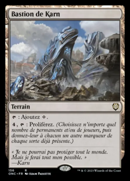 Bastion de Karn, carte Magic ONC 156 — extension Phyrexia: All Will Be One Commander