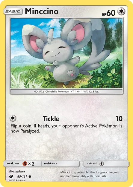 Minccino, Pokémon card CIN 85 — Crimson Invasion set