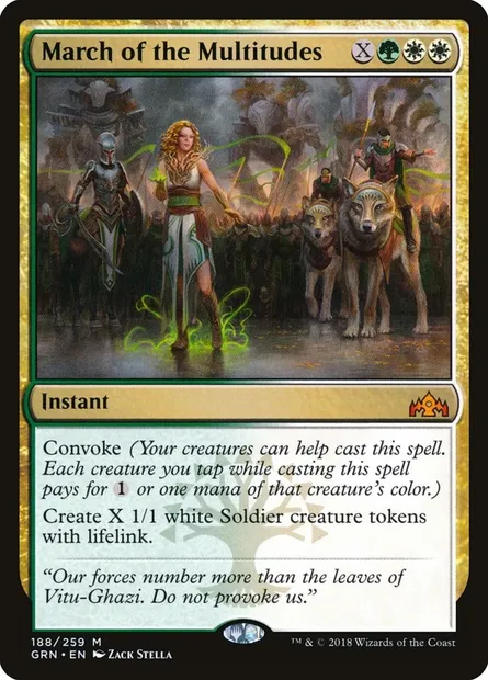 March of the Multitudes, Magic card GRN 188 — Guilds of Ravnica set