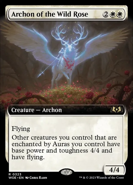 Archon of the Wild Rose, Magic card WOE 323 — Wilds of Eldraine set