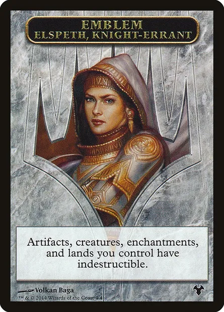 Elspeth, Knight-Errant Emblem, carte Magic TMD1 4 — extension Modern Event Deck 2014 Tokens