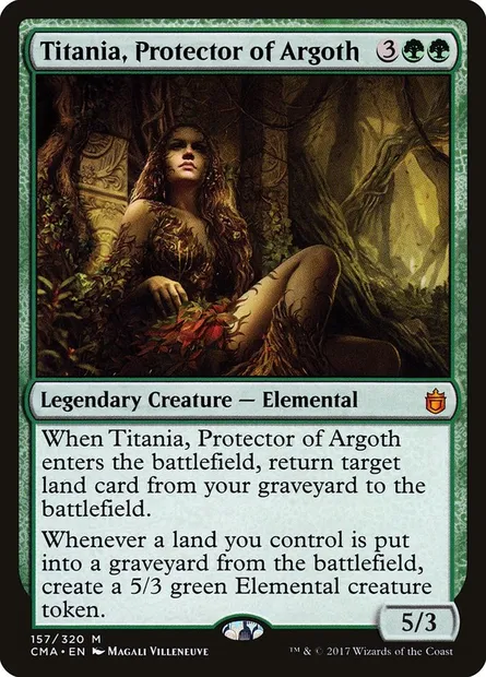Titania, protectrice d'Argoth, carte Magic CMA 157 — extension Commander Anthology