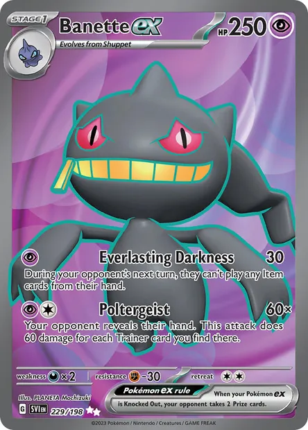 Banette ex, Pokémon card SVI 229 — Scarlet & Violet set