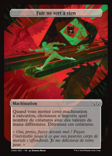 Fuir ne sert à rien, carte Magic DSC 356 — extension Duskmourn: House of Horror Commander