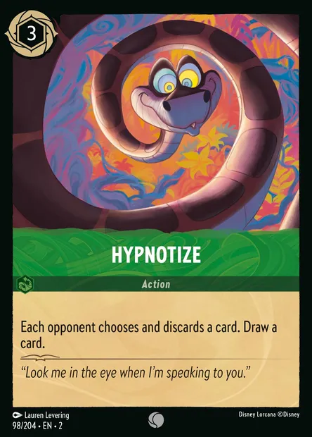 Hypnotize, Disney Lorcana card CH2-098 — Rise of the Floodborn set