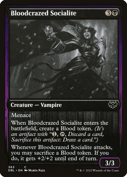Bloodcrazed Socialite, Magic card DBL 363 — Innistrad: Double Feature set
