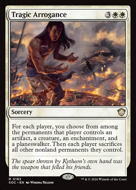 Tragic Arrogance, Magic card SOC 182 — Secrets of Strixhaven Commander set
