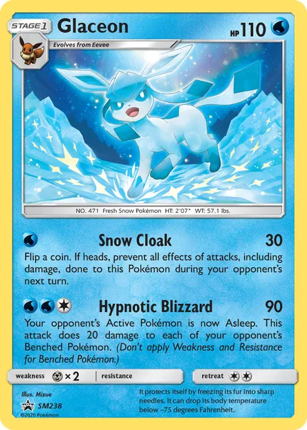 Glaceon, Pokémon card SM 238 — SM Black Star Promos set