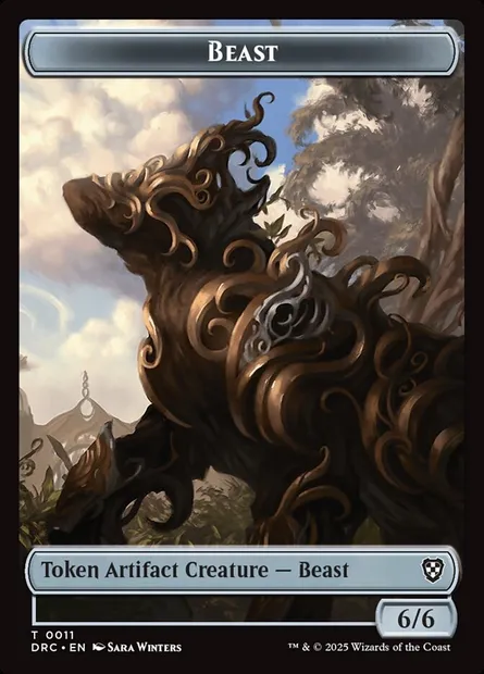 Beast, carte Magic TDRC 11 — extension Aetherdrift Commander Tokens