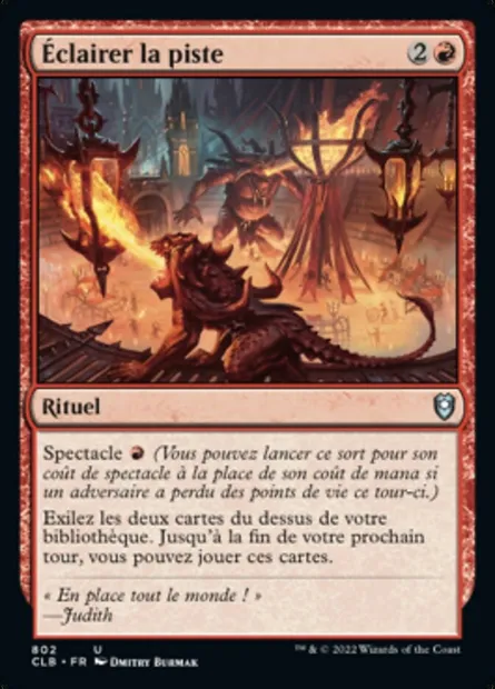 Éclairer la piste, carte Magic CLB 802 — extension Commander Légendes : la bataille de la Porte de Baldur
