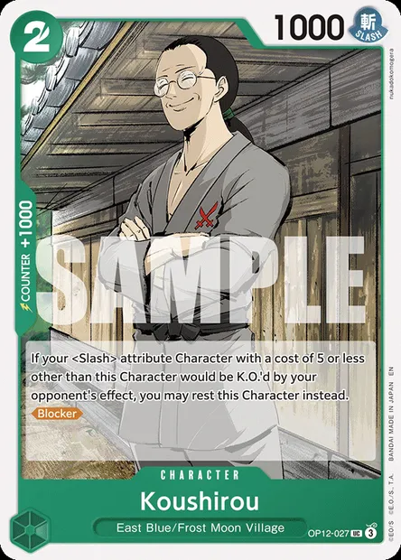 Koushirou, One Piece card OP12-027 — LEGACY OF THE MASTER set